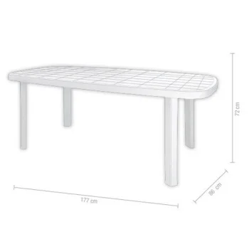 Baštenski sto Ulisse plastični - beli-1 Baštenski sto Ulisse plastični - beli-1